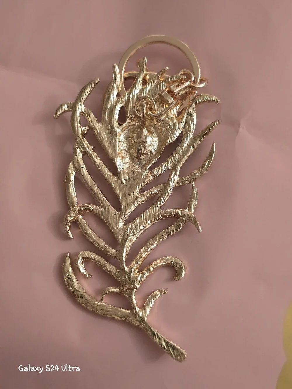 Beautiful Peacock Feather Bag Charm/ Keychain NEW